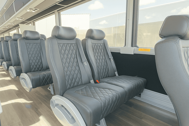 interior of Charter Bus Rental Schenectady charter bus